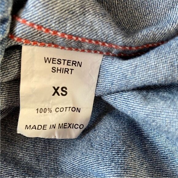 Denimist Snap Western Denim Button Down Shirt - Picture 4 of 7